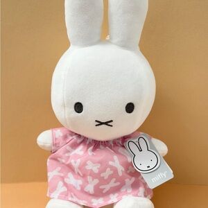 Miffy Plush in White and Pink Dress